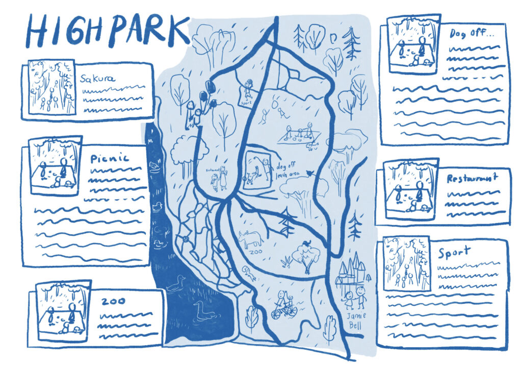 High Park Toronto Map Design OXIDEP STUDIO   Rough2 1024x719 